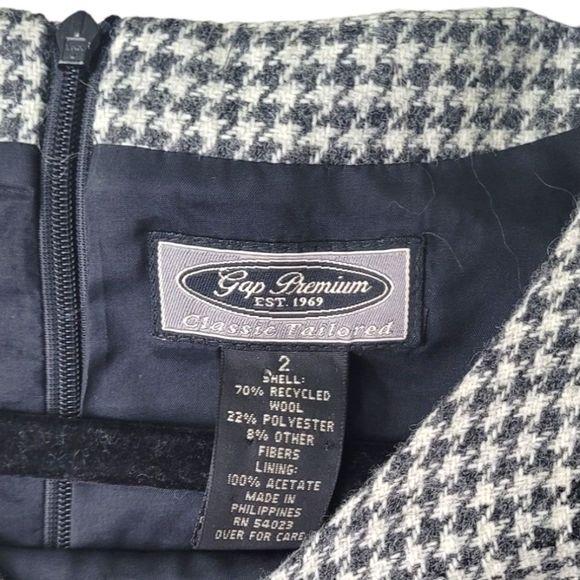 Vintage Gap Wool Houndstooth Shift Dress - Picture 3 of 3